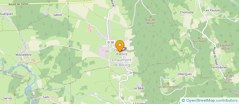 localisation de l'entreprise COMMUNE DE CHAUMONT LE BOURG  CHAUMONT-LE-BOURG