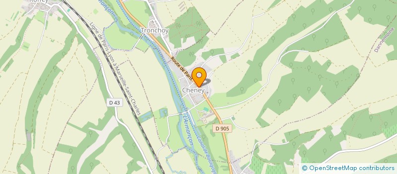 localisation de l'entreprise COMMUNE DE CHENEY  CHENEY