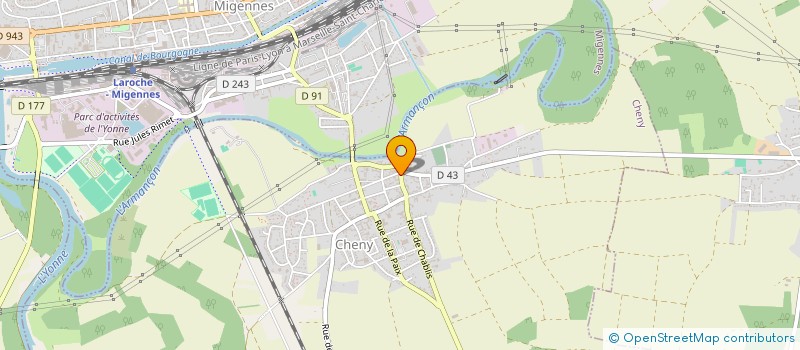 localisation de l'entreprise COMMUNE DE CHENY  CHENY