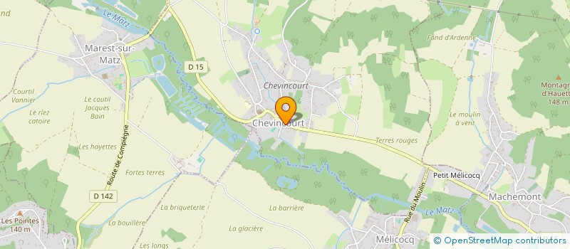 localisation de l'entreprise COMMUNE DE CHEVINCOURT  CHEVINCOURT