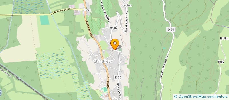 localisation de l'entreprise COMMUNE DE CHINDRIEUX  CHINDRIEUX