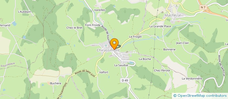 localisation de l'entreprise COMMUNE DE CHIRASSIMONT  CHIRASSIMONT