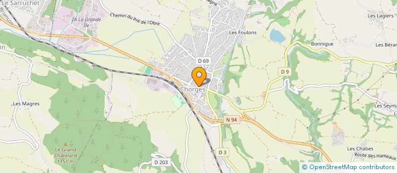 localisation de l'entreprise COMMUNE DE CHORGES  CHORGES