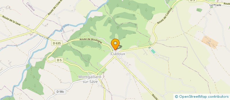 localisation de l'entreprise COMMUNE DE CIADOUX  CIADOUX