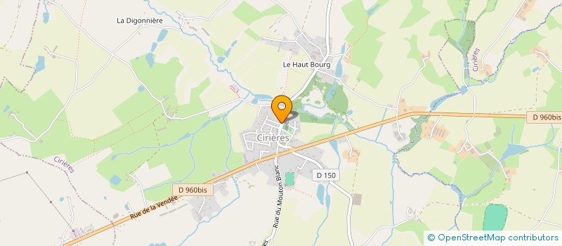 localisation de l'entreprise COMMUNE DE CIRIERES  CIRIERES