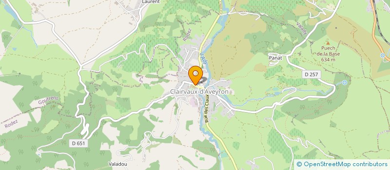 localisation de l'entreprise COMMUNE DE CLAIRVAUX D AVEYRON  CLAIRVAUX-D'AVEYRON