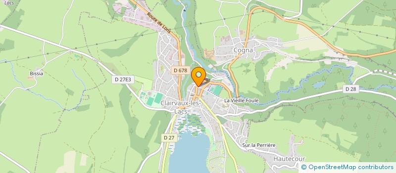 localisation de l'entreprise COMMUNE DE CLAIRVAUX LES LACS à CLAIRVAUX-LES-LACS