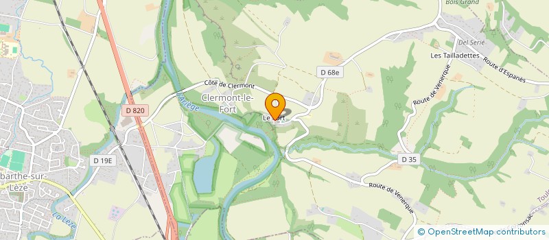 localisation de l'entreprise COMMUNE DE CLERMONT LE FORT  CLERMONT-LE-FORT