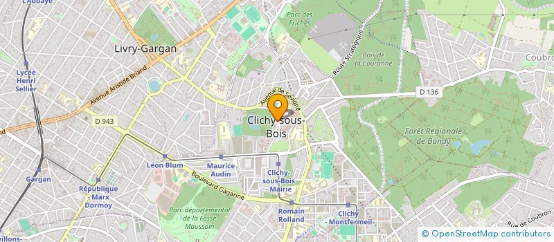 localisation de l'entreprise COMMUNE DE CLICHY-SOUS-BOIS à CLICHY SOUS BOIS