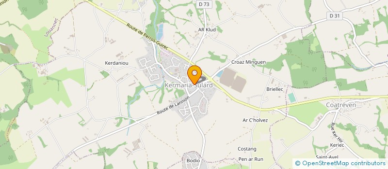 localisation de l'entreprise COMMUNE DE COATREVEN  COATREVEN