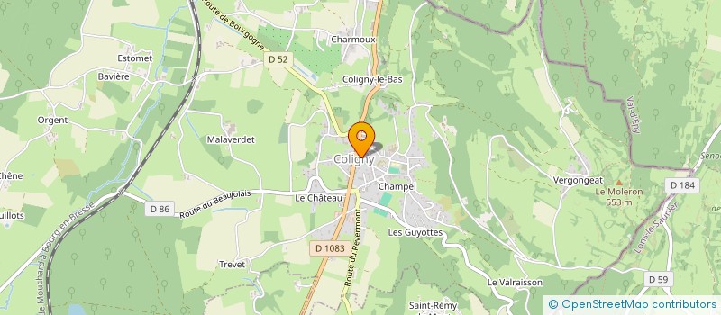 localisation de l'entreprise COMMUNE DE COLIGNY  COLIGNY