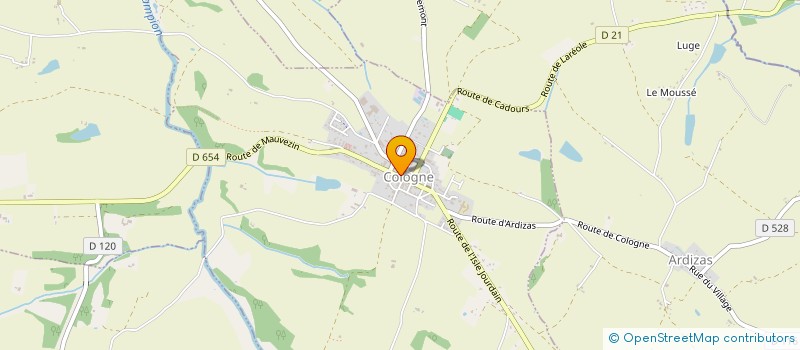 localisation de l'entreprise COMMUNE DE COLOGNE  COLOGNE