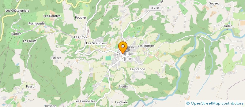 localisation de l'entreprise COMMUNE DE COLOMBIER-LE-JEUNE  COLOMBIER-LE-JEUNE