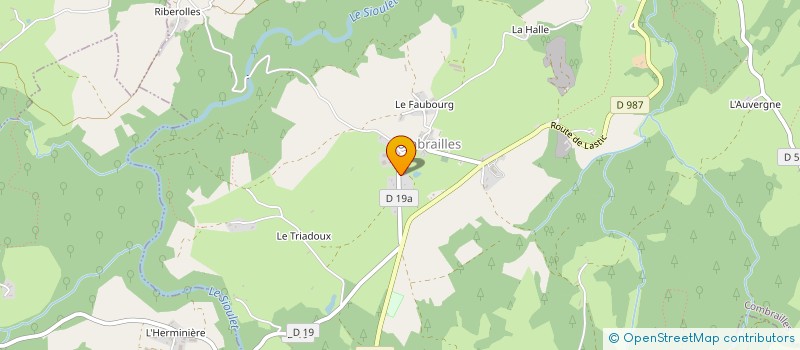 localisation de l'entreprise COMMUNE DE COMBRAILLES  COMBRAILLES