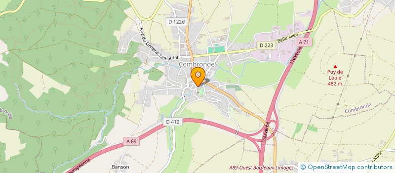 localisation de l'entreprise COMMUNE DE COMBRONDE  COMBRONDE