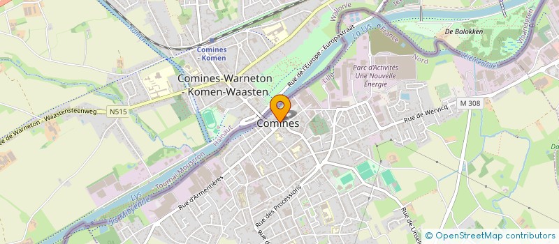 localisation de l'entreprise COMMUNE DE COMINES  COMINES