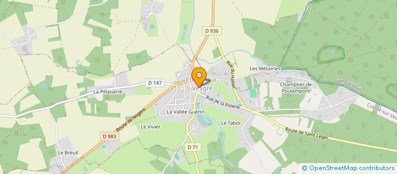 localisation de l'entreprise COMMUNE DE CONDE SUR VESGRE  CONDE-SUR-VESGRE