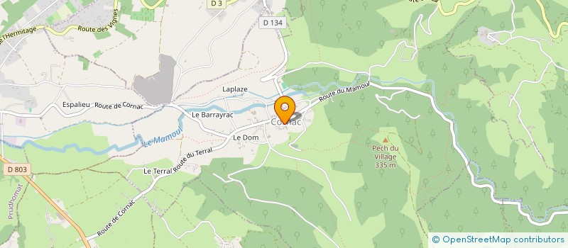 localisation de l'entreprise COMMUNE DE CORNAC  CORNAC