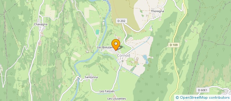 localisation de l'entreprise COMMUNE DE CORNOD  CORNOD