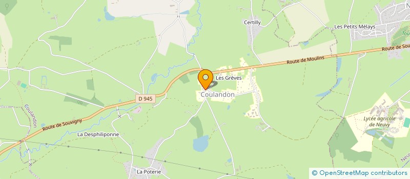 localisation de l'entreprise COMMUNE DE COULANDON  COULANDON