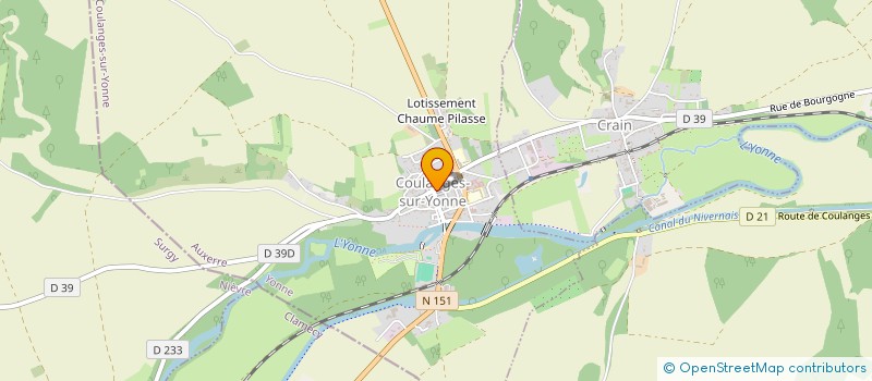 localisation de l'entreprise COMMUNE DE COULANGES-SUR-YONNE  COULANGES-SUR-YONNE