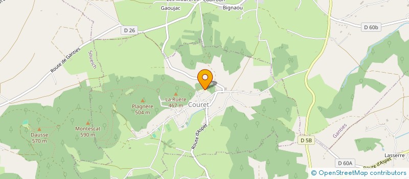 localisation de l'entreprise COMMUNE DE COURET  COURET