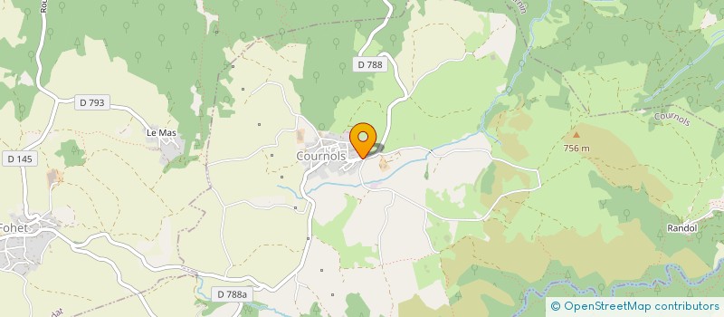 localisation de l'entreprise COMMUNE DE COURNOLS  COURNOLS