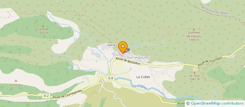 localisation de l'entreprise COMMUNE DE COURSEGOULES  COURSEGOULES