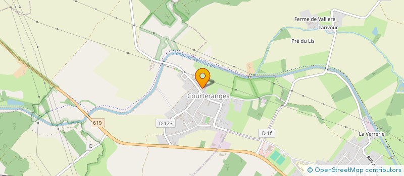 localisation de l'entreprise COMMUNE DE COURTERANGES  COURTERANGES