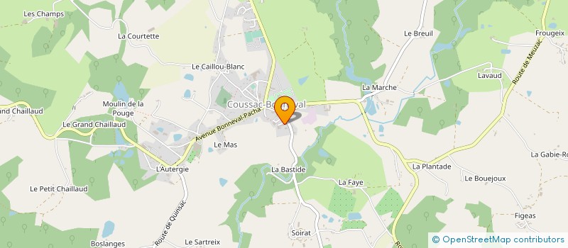 localisation de l'entreprise COMMUNE DE COUSSAC BONNEVAL  COUSSAC-BONNEVAL