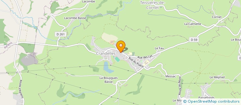 localisation de l'entreprise COMMUNE DE CRANDELLES à CRANDELLES