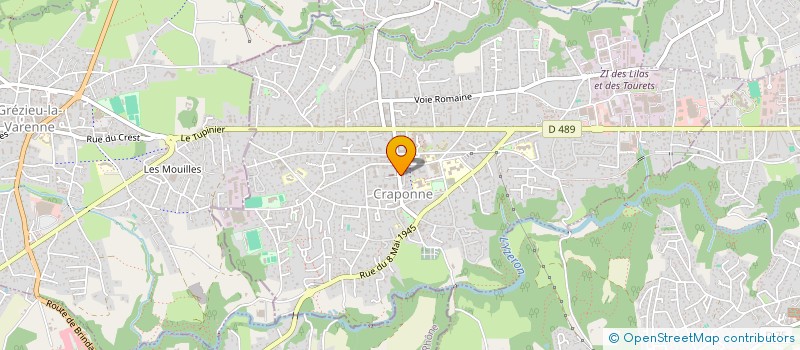 localisation de l'entreprise COMMUNE DE CRAPONNE  CRAPONNE