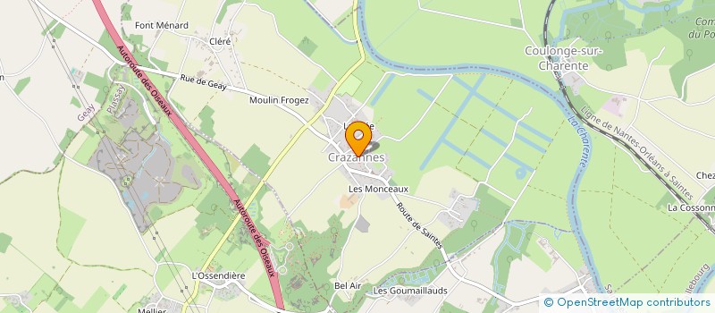 localisation de l'entreprise COMMUNE DE CRAZANNES  CRAZANNES