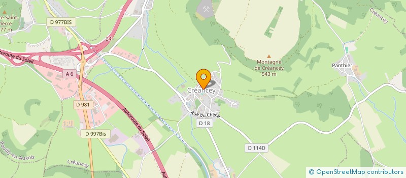 localisation de l'entreprise COMMUNE DE CREANCEY  CREANCEY