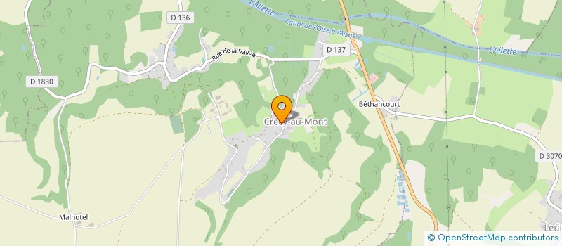 localisation de l'entreprise COMMUNE DE CRECY AU MONT  CRECY-AU-MONT