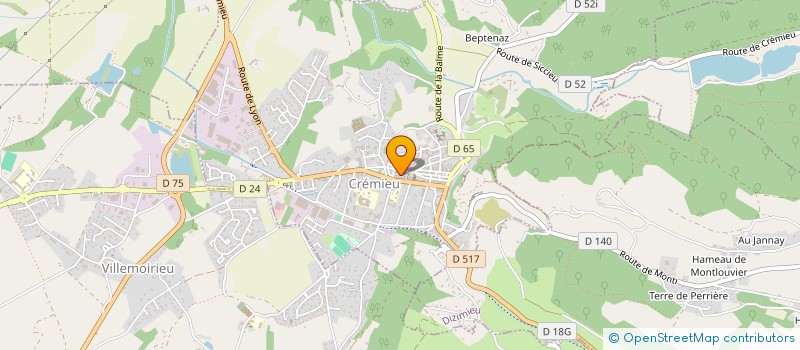 localisation de l'entreprise COMMUNE DE CREMIEU  CREMIEU