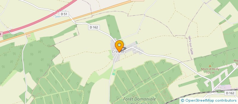 localisation de l'entreprise COMMUNE DE CREUSE  CREUSE