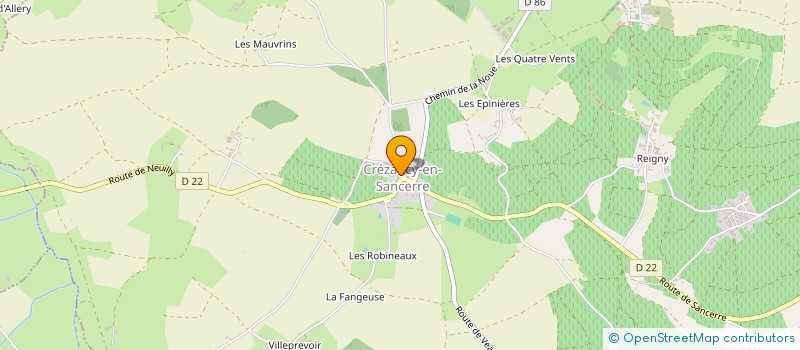 localisation de l'entreprise COMMUNE DE CREZANCY EN SANCERRE  CREZANCY-EN-SANCERRE