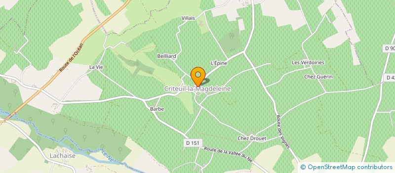 localisation de l'entreprise COMMUNE DE CRITEUIL LA MAGDELEINE  CRITEUIL-LA-MAGDELEINE