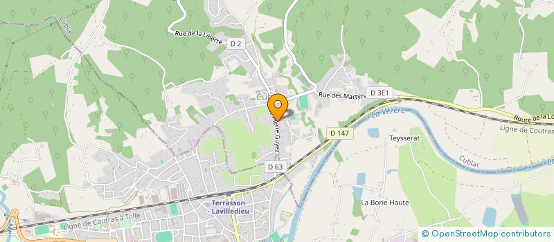 localisation de l'entreprise COMMUNE DE CUBLAC  CUBLAC