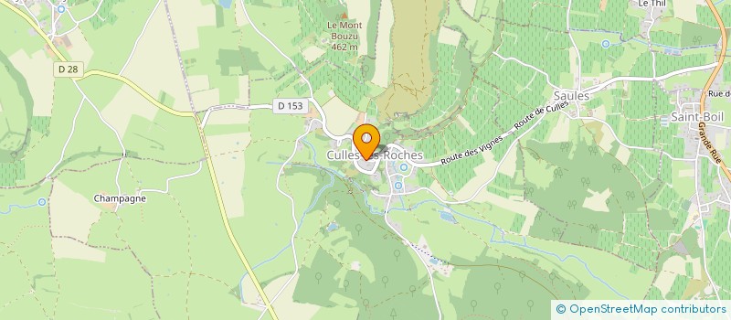 localisation de l'entreprise COMMUNE DE CULLES LES ROCHES  CULLES-LES-ROCHES