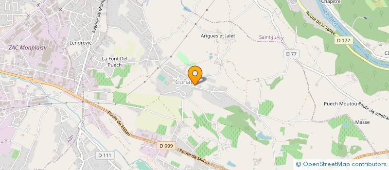 localisation de l'entreprise COMMUNE DE CUNAC  CUNAC