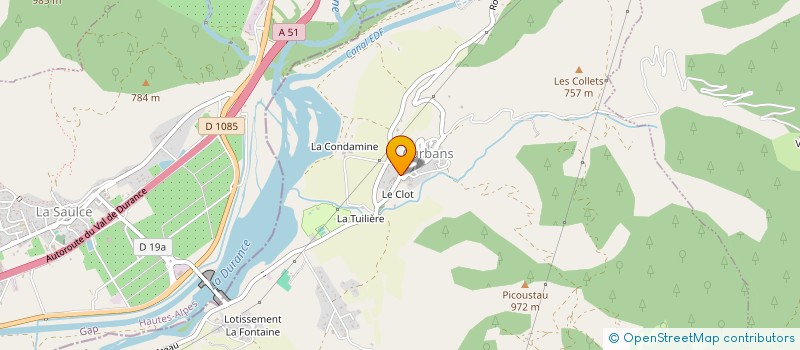localisation de l'entreprise COMMUNE DE CURBANS à CURBANS