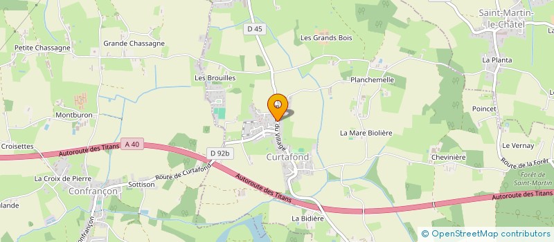 localisation de l'entreprise COMMUNE DE CURTAFOND  CURTAFOND