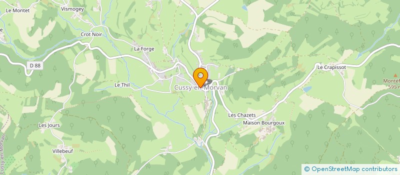localisation de l'entreprise COMMUNE DE CUSSY EN MORVAN  CUSSY-EN-MORVAN