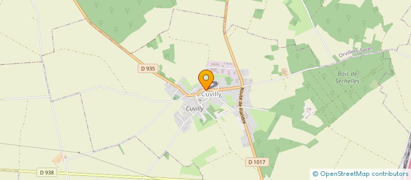localisation de l'entreprise COMMUNE DE CUVILLY  CUVILLY