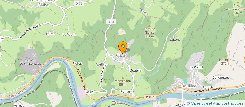 localisation de l'entreprise COMMUNE DE CUZAC  CUZAC
