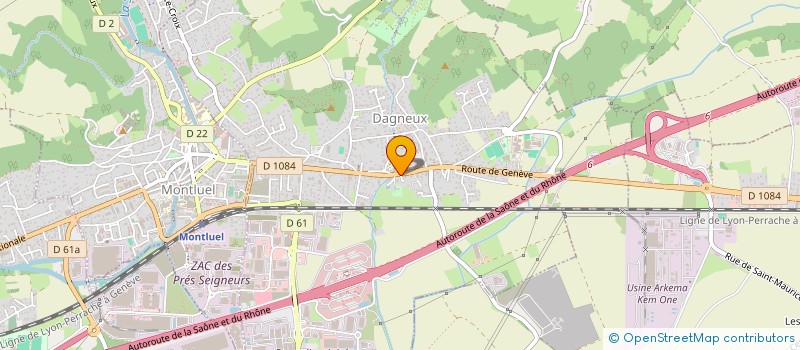 localisation de l'entreprise COMMUNE DE DAGNEUX  DAGNEUX