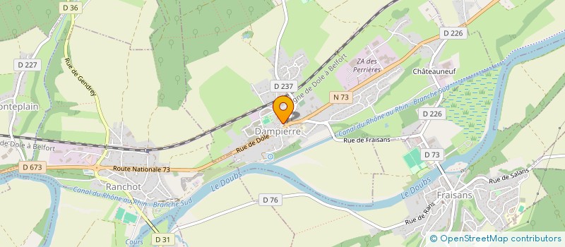 localisation de l'entreprise COMMUNE DE DAMPIERRE  DAMPIERRE