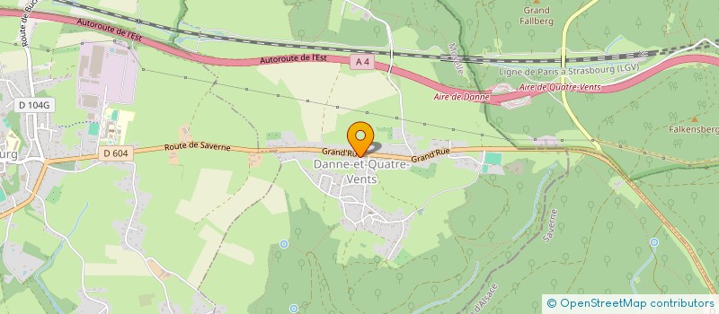localisation de l'entreprise COMMUNE DE DANNE ET QUATRE VENTS  DANNE-ET-QUATRE-VENTS
